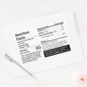 HONEY Apiary Name Nutrition Facts Label Rechteckiger Aufkleber (Umschlag)