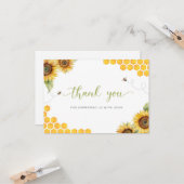 Honey Baby Shower Vielen Dank Karte (Vorderseite/Rückseite Beispiel)
