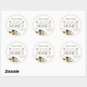 Honey Backyard Bees Hives und Little Bees Garden Runder Aufkleber (Blatt)