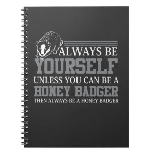Honey Badger afrikanische Mammal Lieblingswaldtier Notizblock