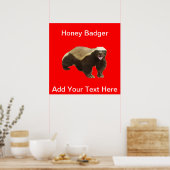 Honey Badger Anpassbares Poster (Küche)