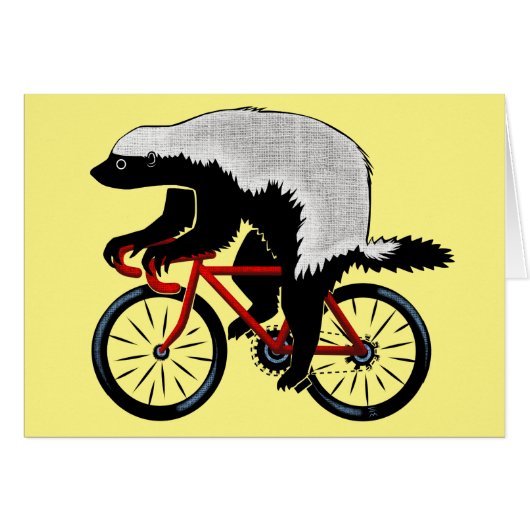 Honey Badger auf einem Fahrrad (Vorderseite (Horizontal))