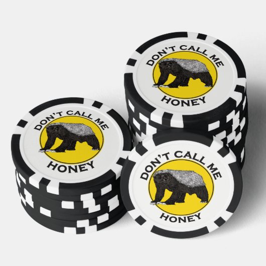 Honey Badger Badass Quote Pokerchips (Stapel)