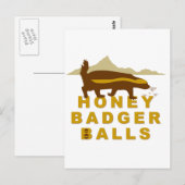 Honey Badger Balls Postkarte (Vorne/Hinten)