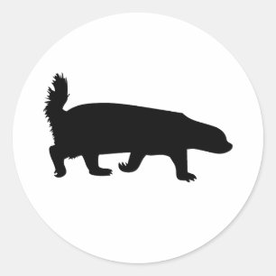 Honey Badger Black Runder Aufkleber
