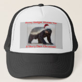 Honey Badger Christmas Hat Truckerkappe (Vorderseite)