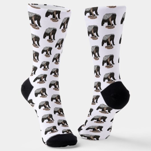 Honey Badger Cobra Snake Badass Socken (Gewinkelt)