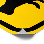 Honey Badger Crossing Sign Poster (Ecke)