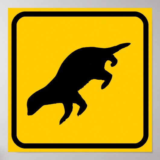 Honey Badger Crossing Sign Poster (Vorne)