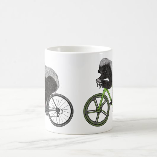 Honey Badger Cycling Funny Badass Animal Cyclist Kaffeetasse (Mittel)