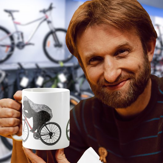 Honey Badger Cycling Funny Badass Animal Cyclist Kaffeetasse