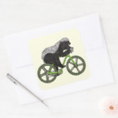 Honey Badger Cycling Funny Badass Animal Cyclist Quadratischer Aufkleber (Umschlag)