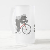 Honey Badger Cycling Funny Badass Bicycle Slogan Mattglas Bierglas (Vorderseite Links)