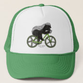 Honey Badger Cycling Funny Badass Bicycle Slogan Truckerkappe (Vorderseite)