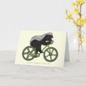 Honey Badger Cycling Funny Badass Cyclist Spaß C Karte (Gelbe Blume)