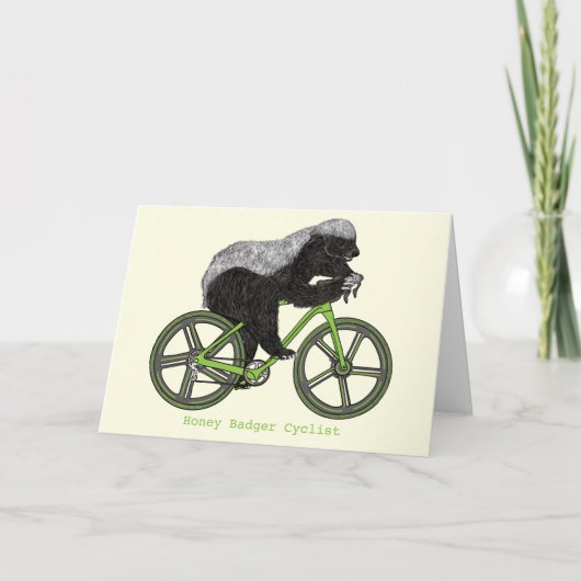 Honey Badger Cycling Funny Badass Cyclist Spaß C Karte (Vorderseite)
