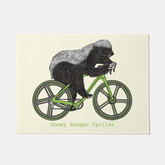 Honey Badger Cycling Funny Badass Cyclist Spaß  Fußmatte (Vorderseite)