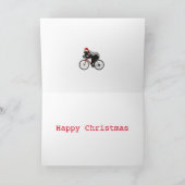 Honey Badger Cycling Funny Badass Festive Cyclist Karte (Innenseite)