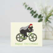 Honey Badger Cycling Funny Badass Festive Cyclist Postkarte (Stehend Vorderseite)