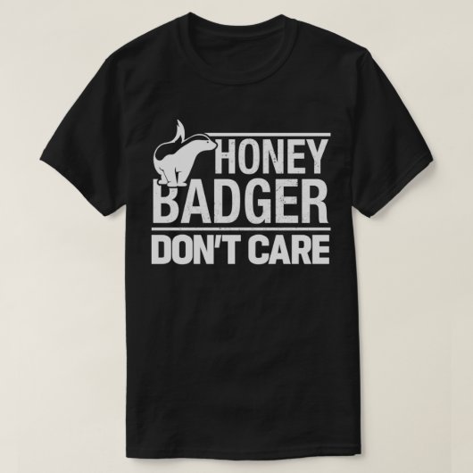 Honey Badger Donx27t Pflege Baumwolle Design Soft  T-Shirt (Design vorne)