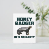 Honey Badger, er ist so Eklig Postkarte (Stehend Vorderseite)