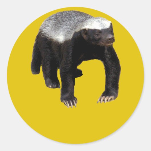 Honey Badger (Erstellen Sie Ihr eigenes Sprichwort Runder Aufkleber (Vorderseite)