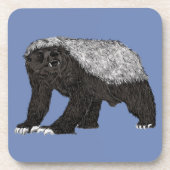 Honey Badger Fearless Attitude Tierbeispiel Untersetzer (Vorderseite)
