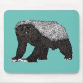 Honey Badger Fearless Eklig Wild Animal Art Mousepad (Vorne)