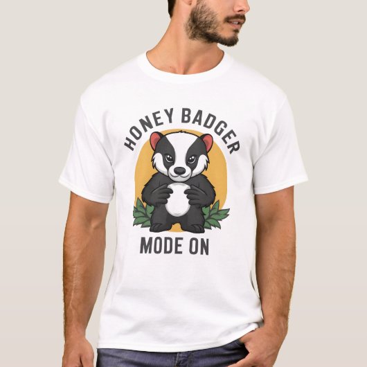 Honey Badger Fearless Wildtiere T-Shirt (Vorderseite)