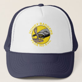 Honey Badger Fee no Bvil Badass Yellow Animal Art Truckerkappe