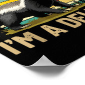 Honey Badger First Of All Im A Delight Funny Honey Poster (Ecke)