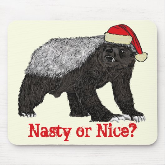Honey Badger Funny Festivals Eklig Nice Spaß Zitat Mousepad (Vorne)
