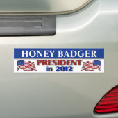 Honey Badger für den Präsidenten im Jahr 2012 Autoaufkleber (Auf Auto)