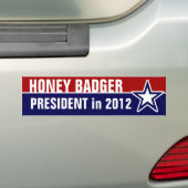 Honey Badger für Präsident Autoaufkleber (Auf Auto)