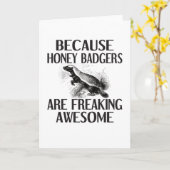 Honey Badger gibt Animal Honey Badger Lover Karte (Gelbe Blume)