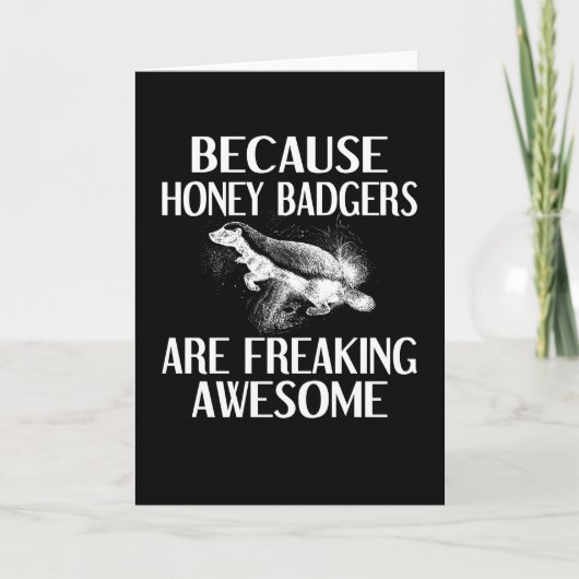 Honey Badger Gift Animal Honey Badger Lover Karte (Vorderseite)