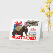 Honey Badger Happy Freakin' Geburtstag Karte (Gelbe Blume)