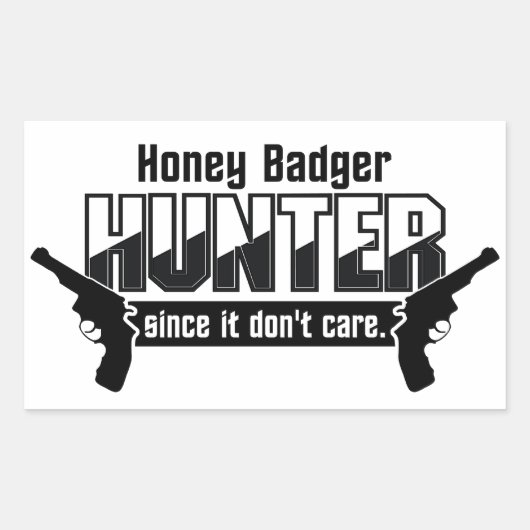 Honey Badger Hunter Aufkleber (Vorderseite)