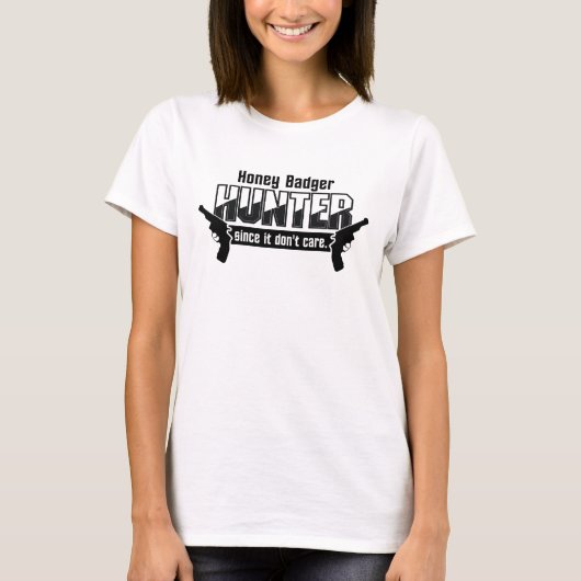 Honey Badger Hunter Shirt - wählen Sie Stil & Farb (Vorderseite)