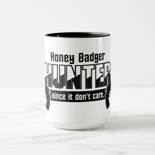Honey Badger Hunter Tasse - wählen Sie Stil & Farb (Zentrum)