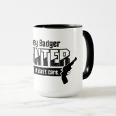 Honey Badger Hunter Tasse - wählen Sie Stil & Farb (VorderseiteRechts)
