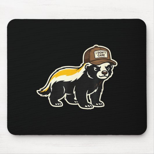 Honey Badger I Don't Care Trucker Funny Animal Art Mousepad (Vorne)