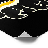 Honey Badger I Don't Care Trucker Funny Animal Art Poster (Ecke)