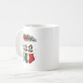 Honey Badger In Christmas Socks Lights Honey Badge Kaffeetasse (Vorderseite Links)