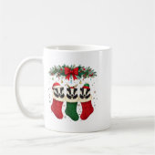 Honey Badger In Christmas Socks Lights Honey Badge Kaffeetasse (Links)