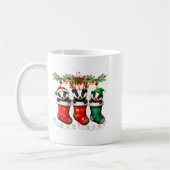 Honey Badger In Christmas Socks Lights Honey Badge Kaffeetasse (Links)