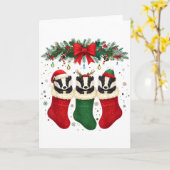 Honey Badger In Christmas Socks Lights Honey Badge Karte (Gelbe Blume)