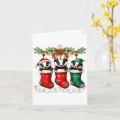 Honey Badger In Christmas Socks Lights Honey Badge Karte (Gelbe Blume)