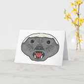 Honey Badger Karte (Gelbe Blume)