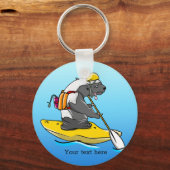 Honey Badger kayaking in a River Schlüsselanhänger (Vorderseite)